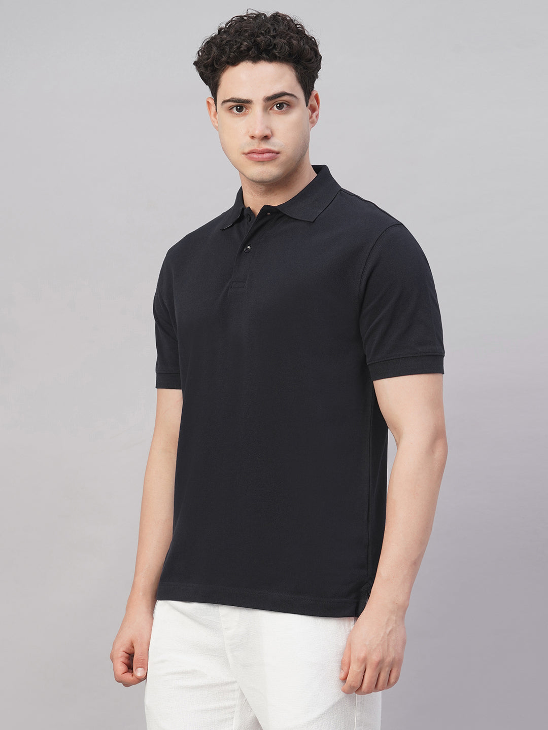 Men's Navy 100% Cotton Regular Fit Tshirt