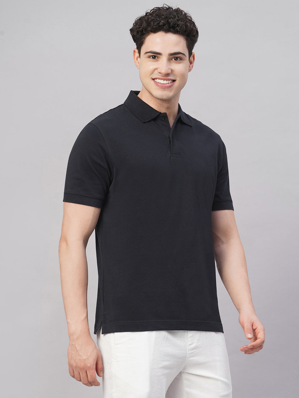 Men's Navy 100% Cotton Regular Fit Tshirt