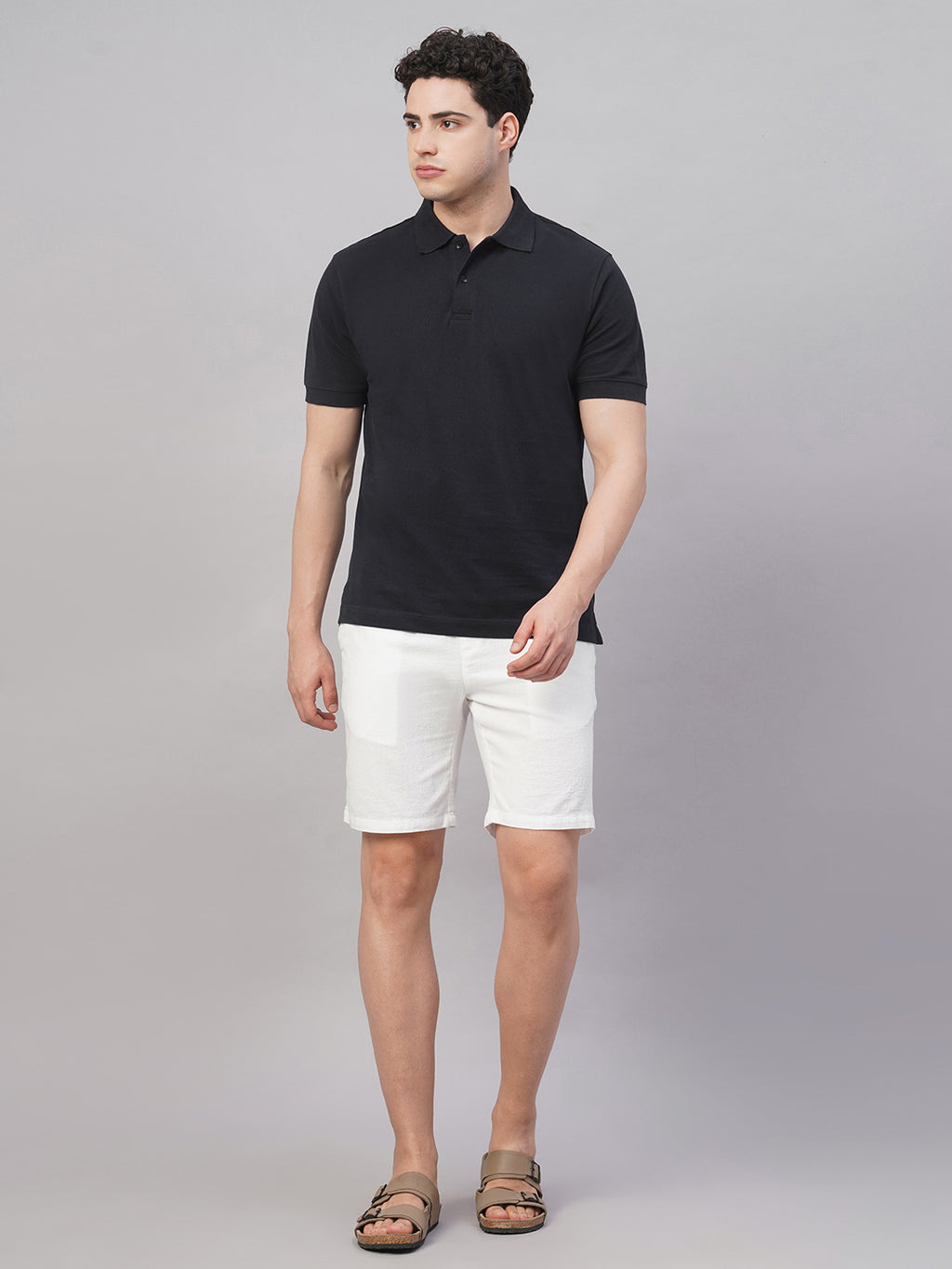 Men's Navy 100% Cotton Regular Fit Tshirt