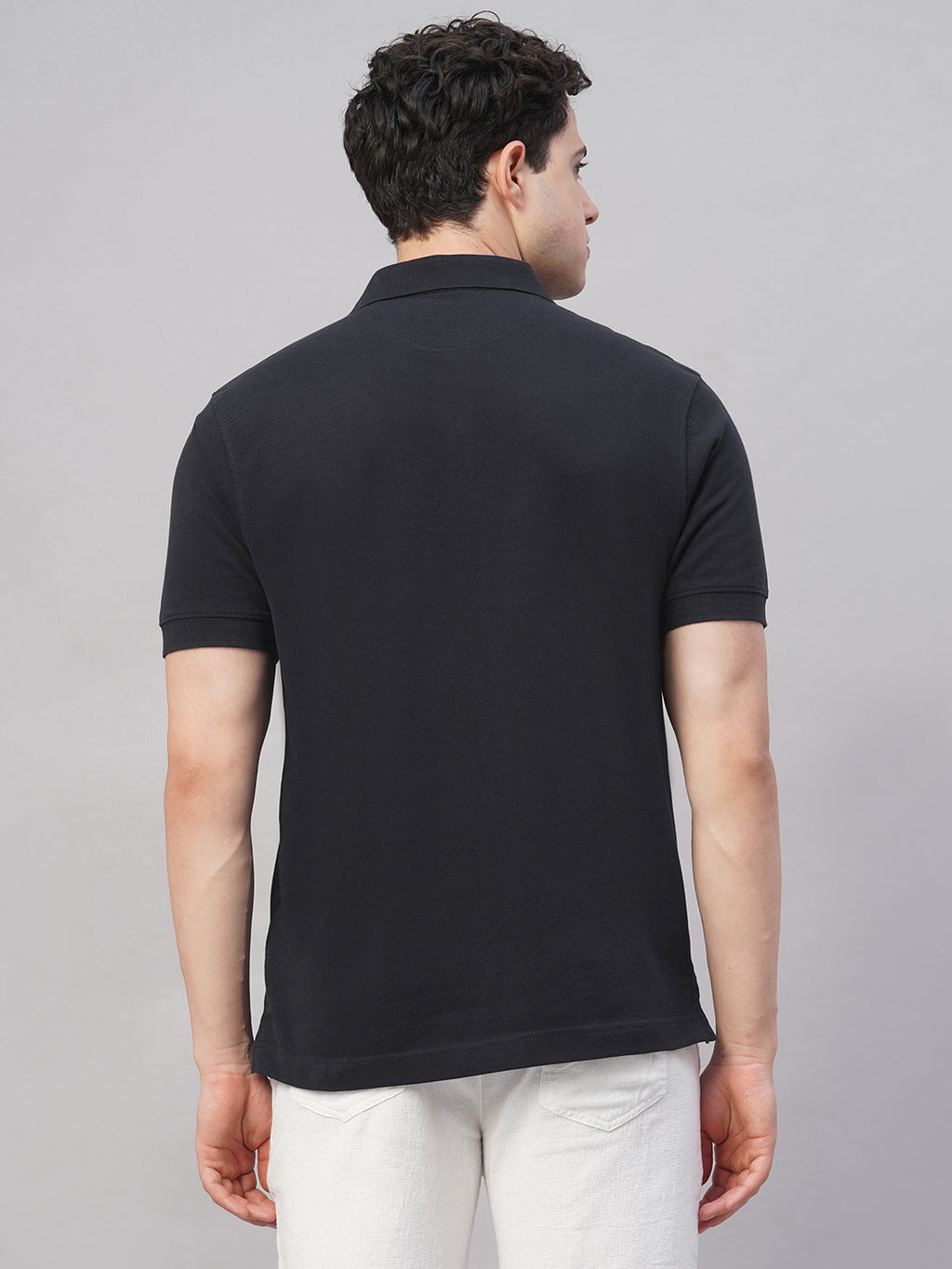 Men's Navy 100% Cotton Regular Fit Tshirt