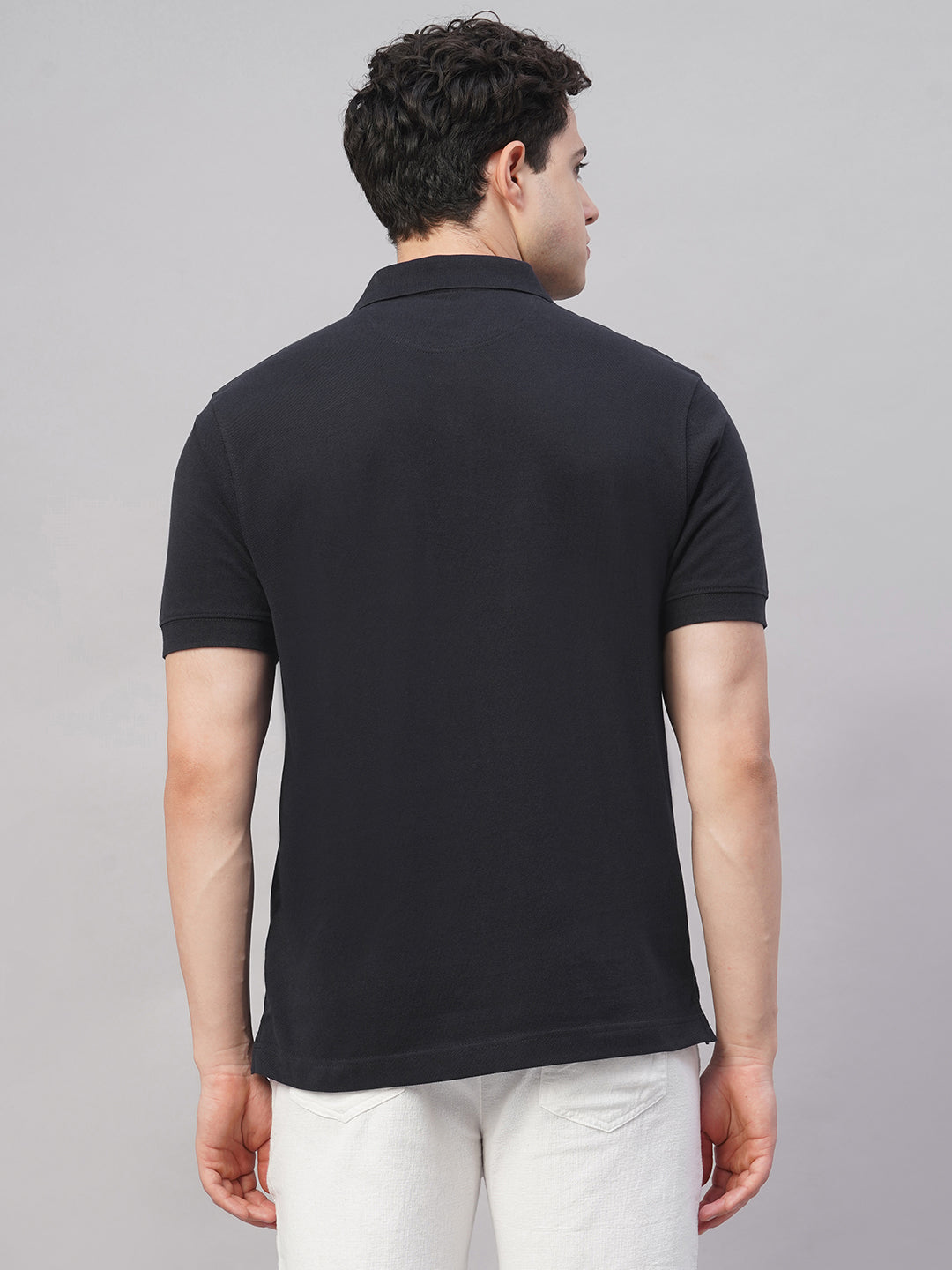 Men's Navy 100% Cotton Regular Fit Tshirt