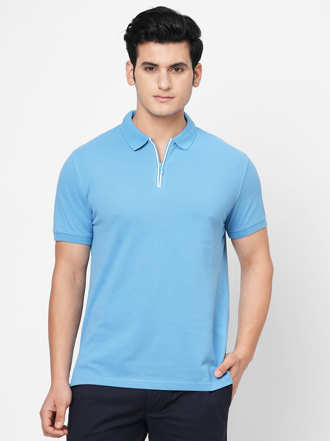 Men's Cotton Blue Regular Fit Tshirt