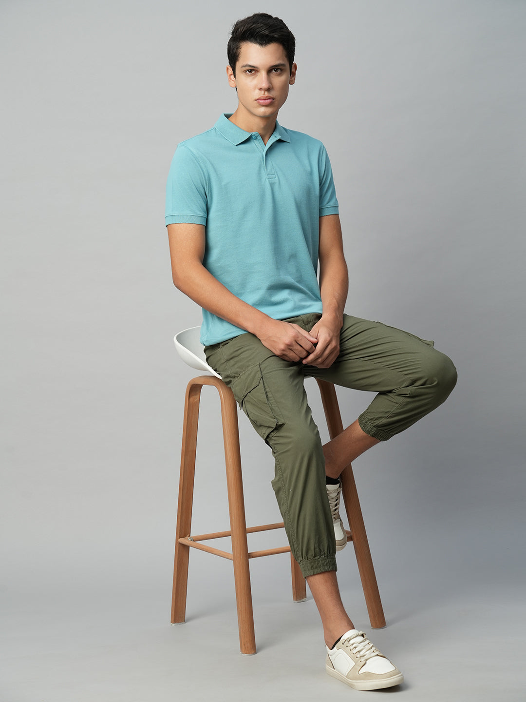 Men's Cotton Blue Regular Fit Tshirt
