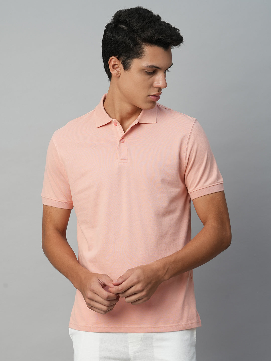 Men's Cotton Pink Regular Fit Tshirt