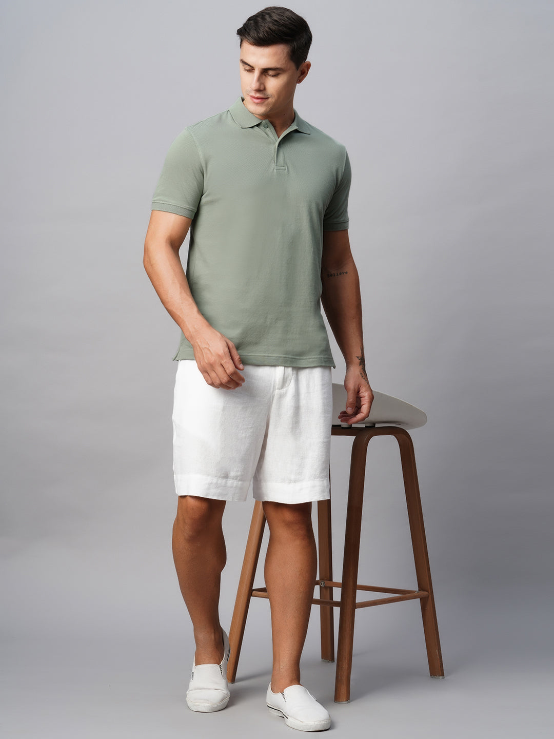 Men's Polo 100% Cotton Green Regular Fit