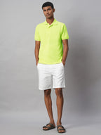 Men's Green 100% Cotton Regular Fit Tshirt