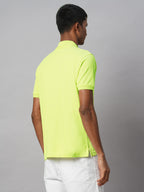 Men's Green 100% Cotton Regular Fit Tshirt
