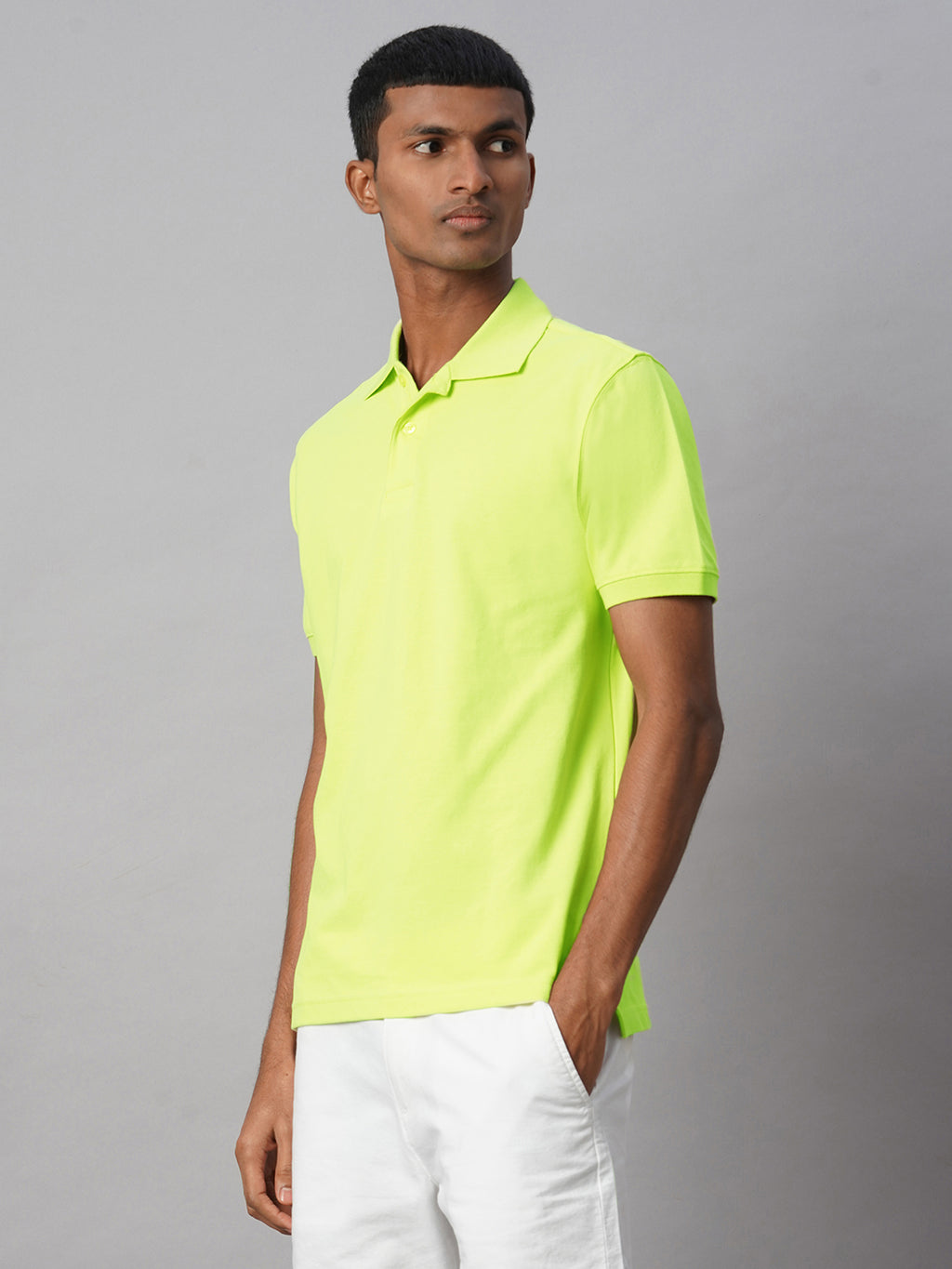 Men's Green 100% Cotton Regular Fit Tshirt