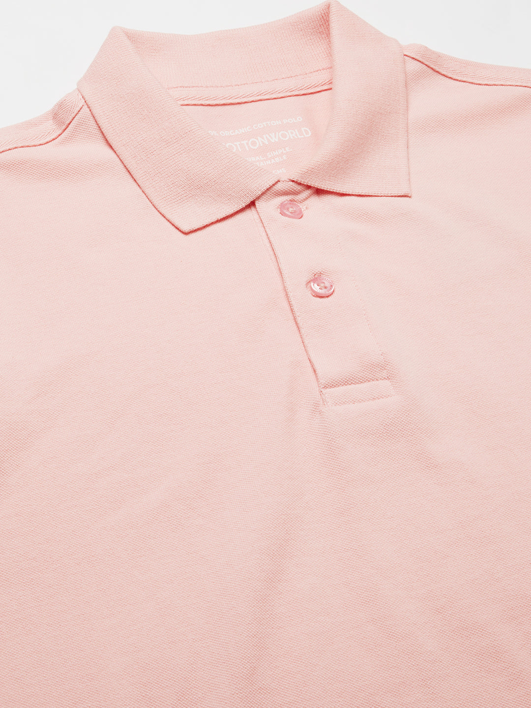 Men's Pink 100% Cotton Regular Fit Tshirt