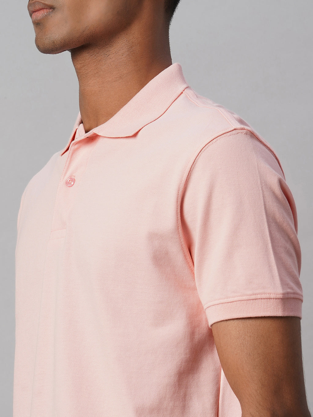 Men's Pink 100% Cotton Regular Fit Tshirt