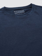 Men's Navy Cotton Bamboo Elastane Regular Fit Tshirt