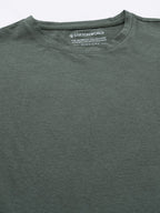 Men's Olive Cotton Bamboo Elastane Regular Fit Tshirt