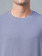 Men's Lavender Cotton Bamboo Elastane Regular Fit Tshirt