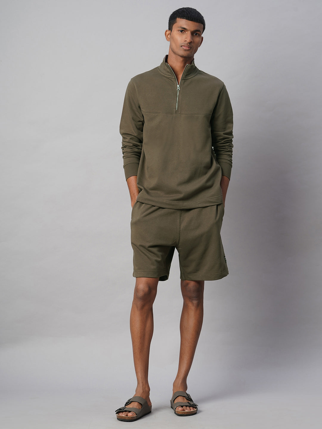 Men's Brown Cotton Polyester Regular Fit Tshirt