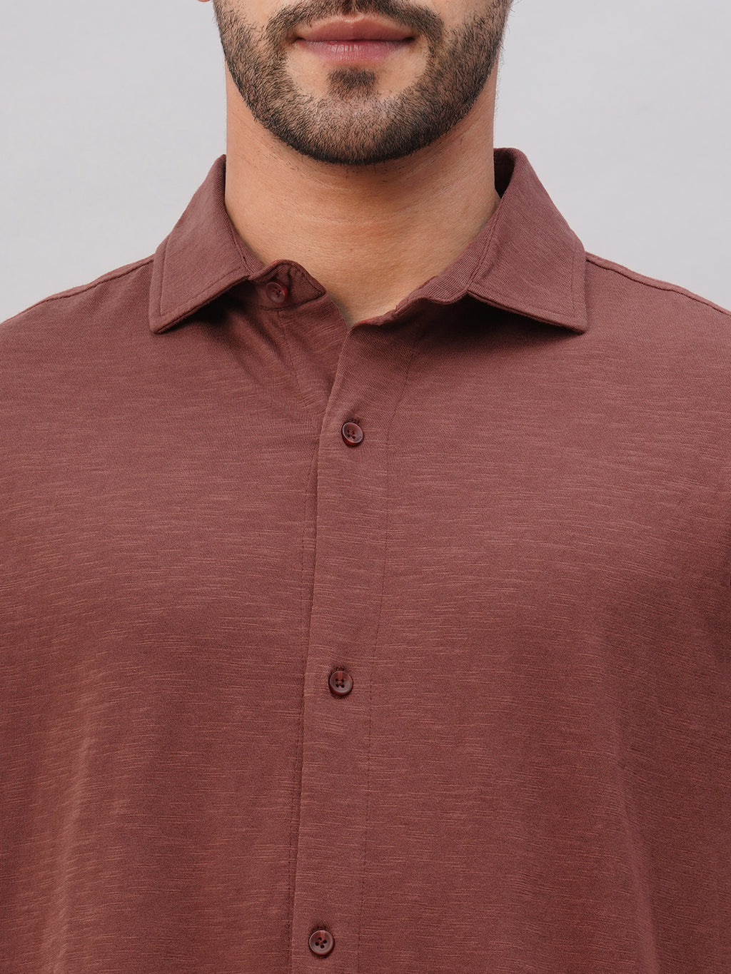 Men's Rust Cotton Regular Fit Tshirt