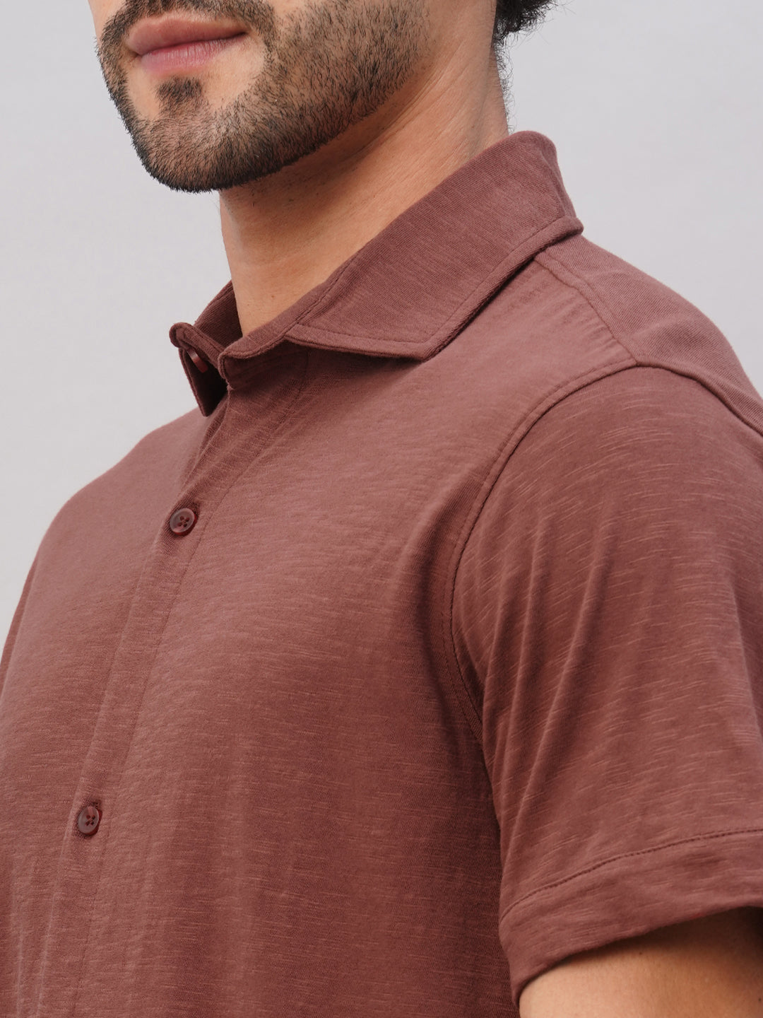 Men's Rust Cotton Regular Fit Tshirt