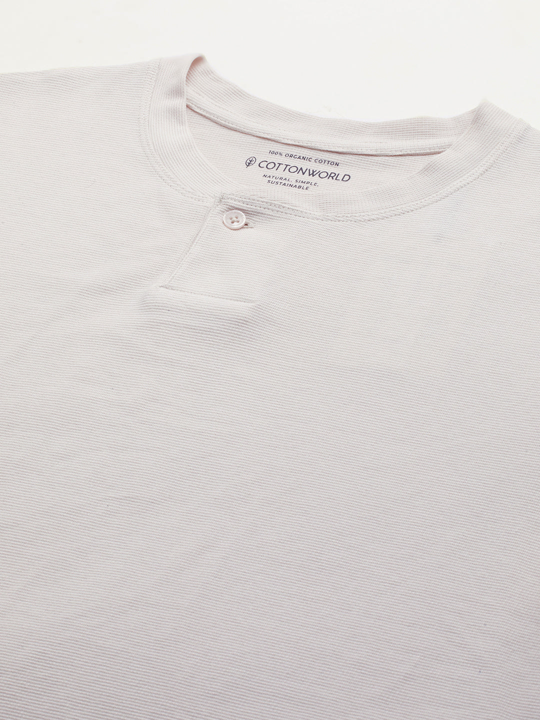 Men's Chalk 100% Cotton Regular Fit Tshirt