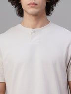Men's Chalk 100% Cotton Regular Fit Tshirt