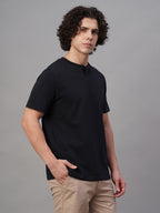 Men's Navy 100% Cotton Regular Fit Tshirt