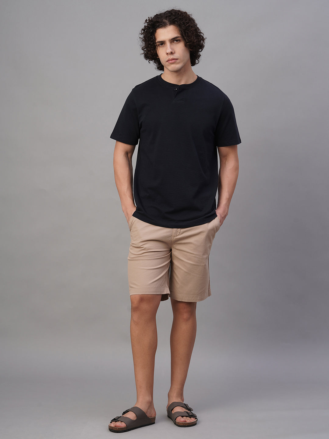 Men's Navy 100% Cotton Regular Fit Tshirt