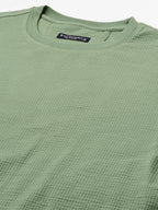 Men's Green Cotton Elastane Regular Fit Tshirt