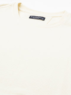 Men's Cotton Elastane Regular Fit Tshirt Natural