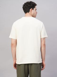 Men's Cotton Elastane Regular Fit Tshirt Natural