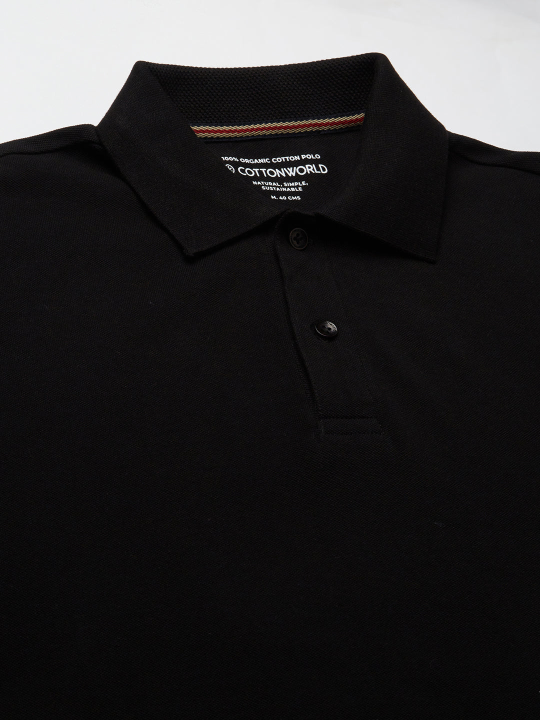 Men's Black 100% Cotton Regular Fit Tshirt