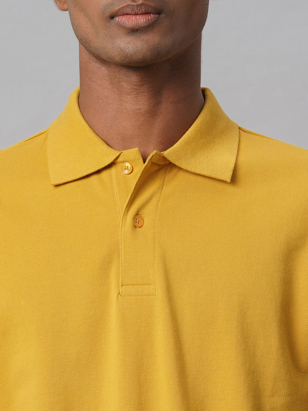 Men's Mustard 100% Cotton Regular Fit Tshirt