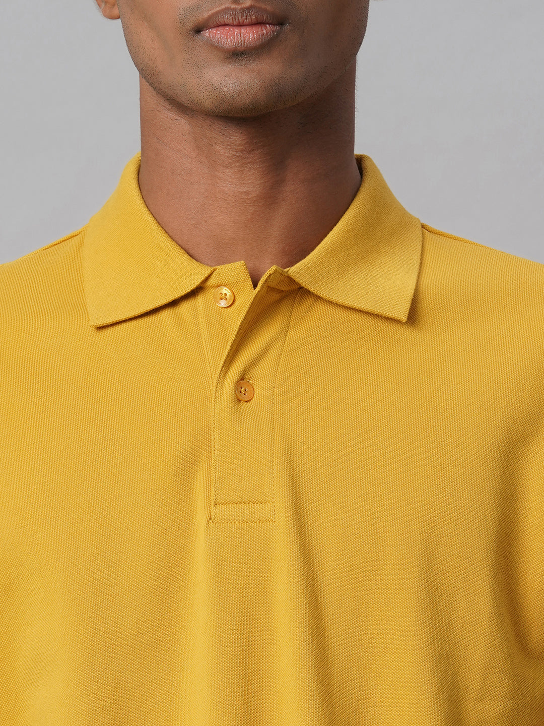 Men's Mustard 100% Cotton Regular Fit Tshirt