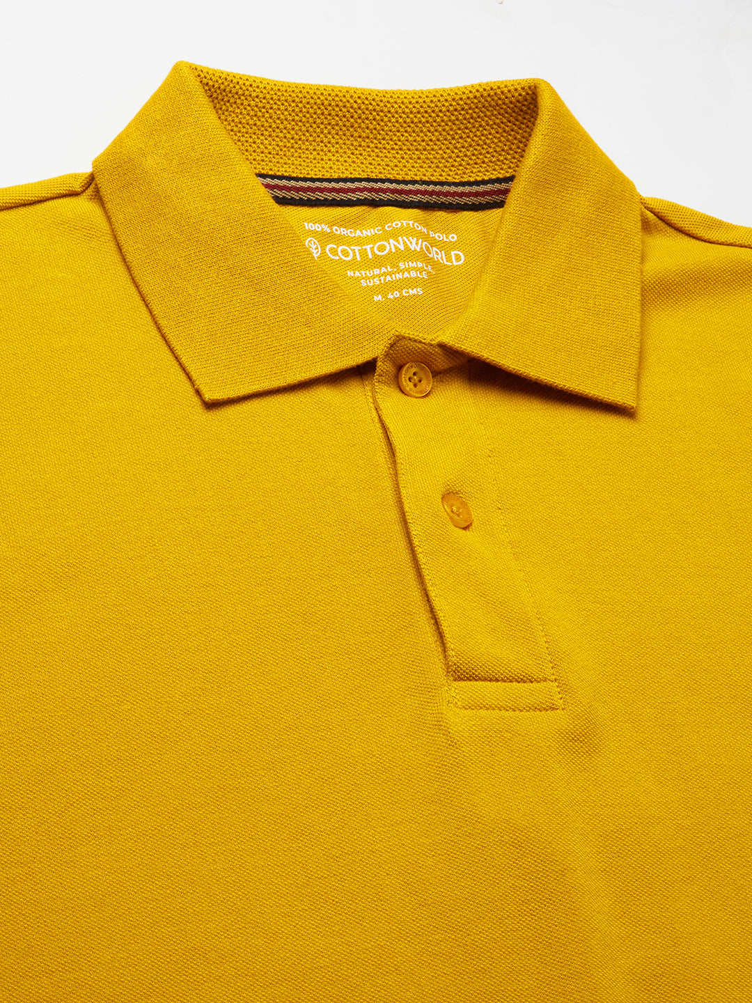 Men's Mustard 100% Cotton Regular Fit Tshirt