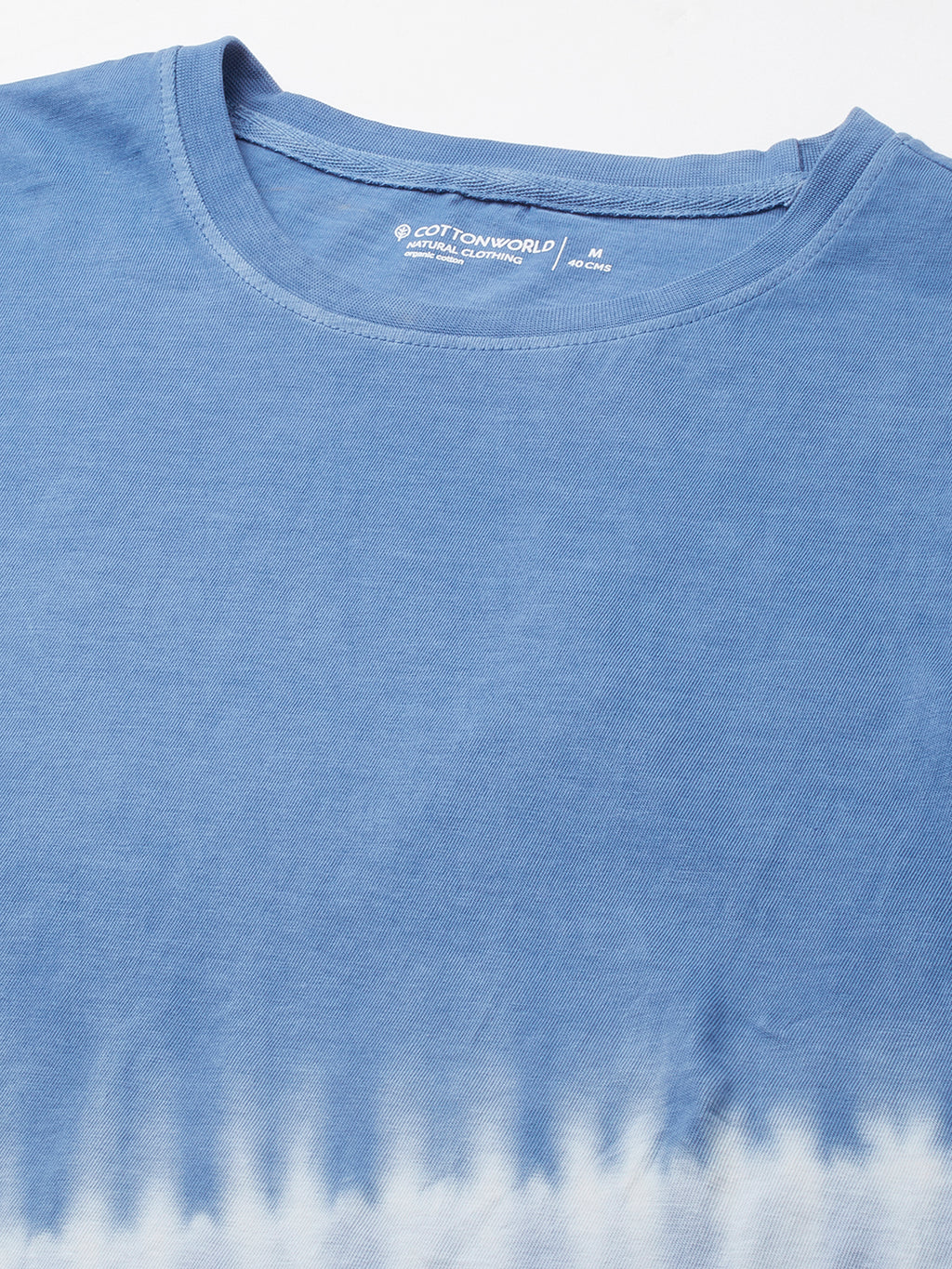 Men's Blue Cotton Regular Fit Tshirt