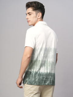 Men's Green Cotton Regular Fit Tshirt
