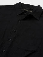 Men's Black Cotton Elastane Regular Fit Tshirt
