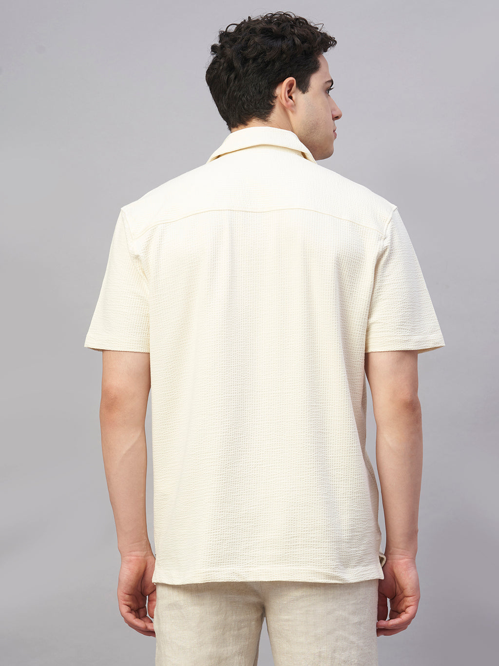 Men's Natural Cotton Elastane Regular Fit Tshirt