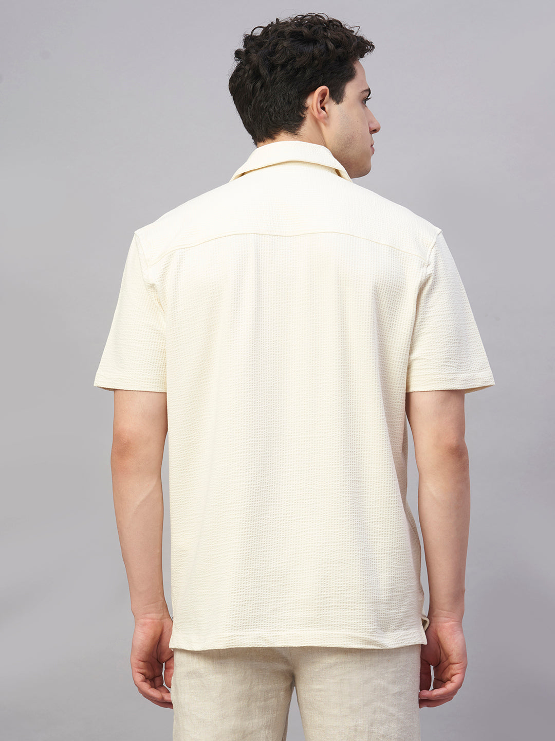 Men's Natural Cotton Elastane Regular Fit Tshirt