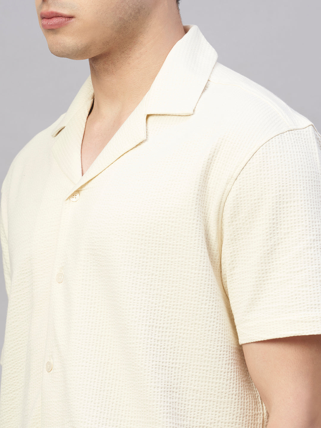 Men's Natural Cotton Elastane Regular Fit Tshirt