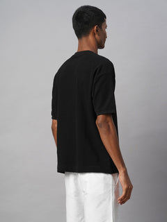 Men’s Cotton Regular Fit Relaxed Crew Neck T-Shirt Black