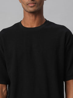 Men’s Cotton Regular Fit Relaxed Crew Neck T-Shirt Black
