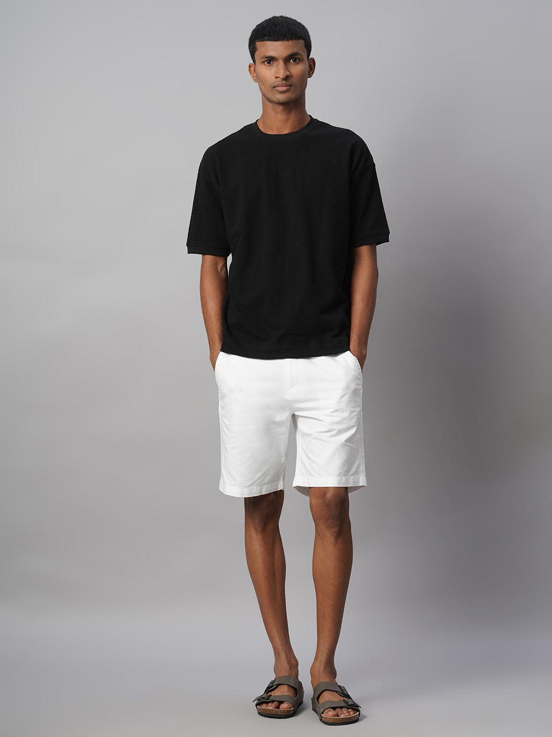 Men's Black 100% Cotton Regular Fit Tshirt