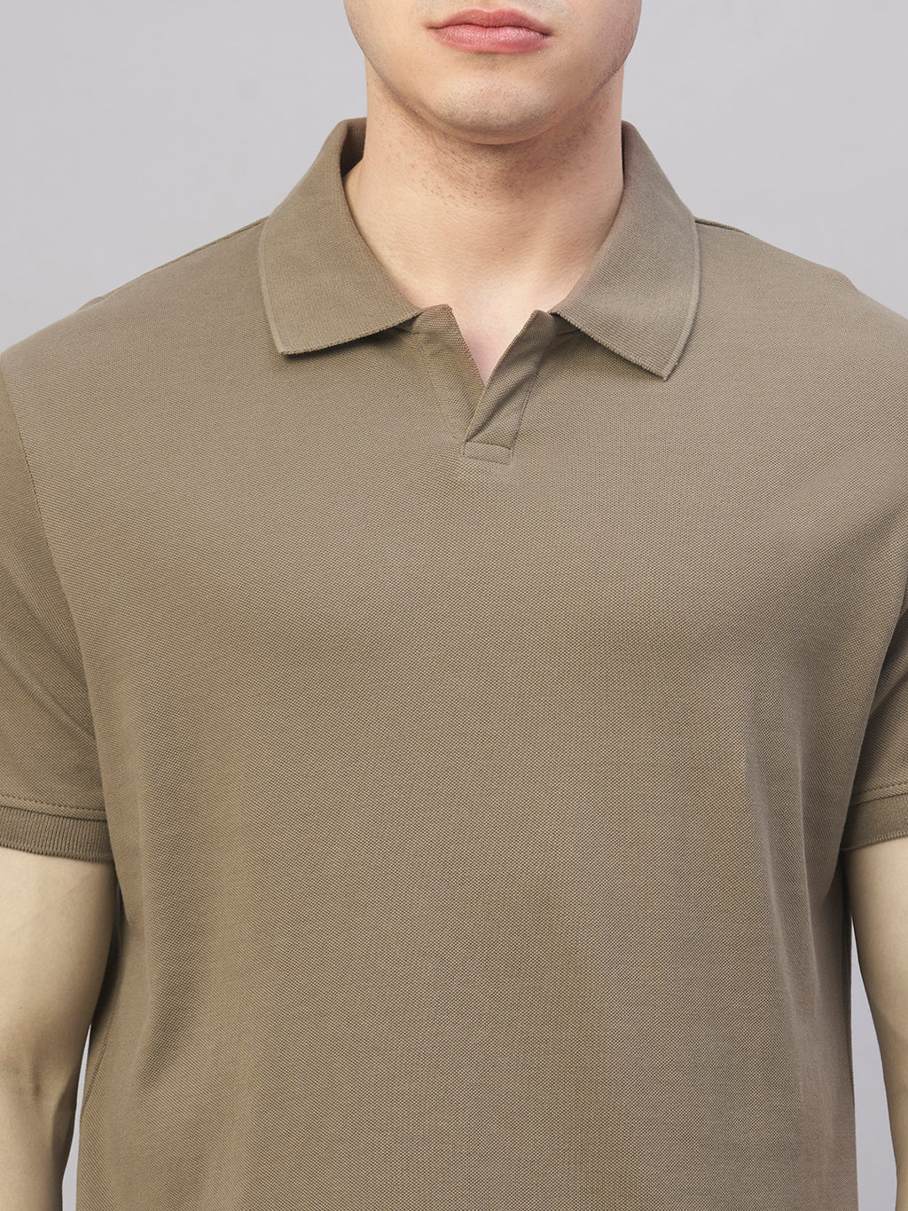Men's Brown 100% Cotton Regular Fit Tshirt