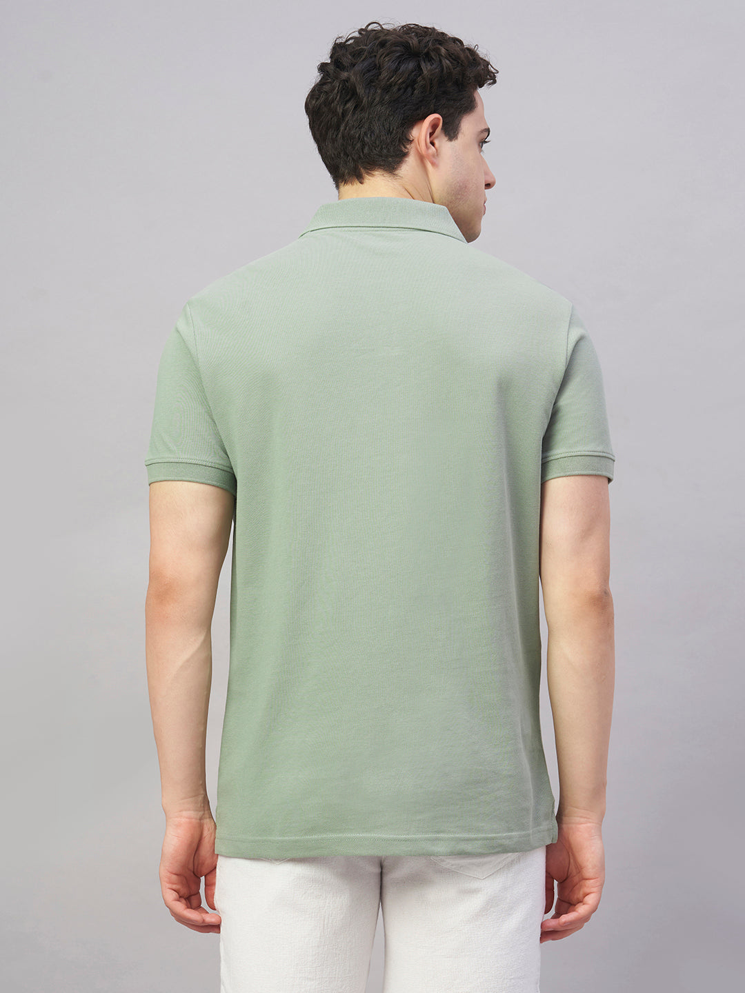 Men's Green 100% Cotton Regular Fit Tshirt