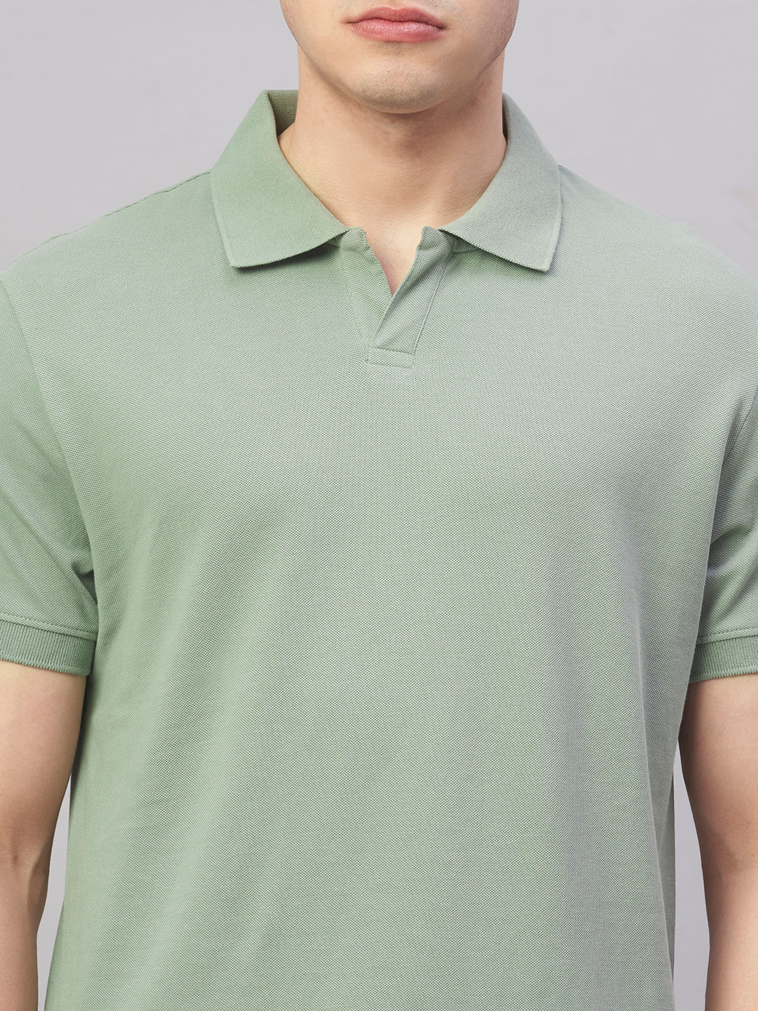 Men's Green 100% Cotton Regular Fit Tshirt