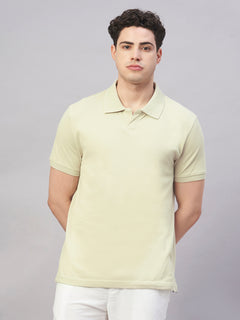 Men's 100% Cotton Pale Polo T Shirt Grey