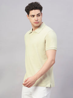 Men's 100% Cotton Pale Polo T Shirt Grey