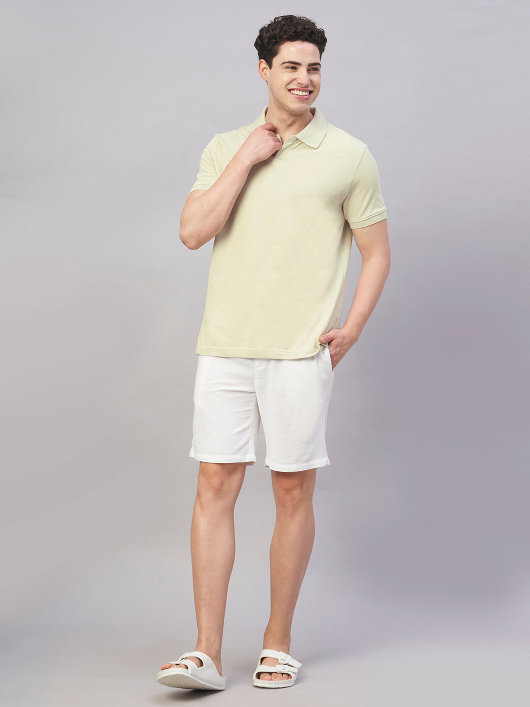 Men's Grey 100% Cotton Regular Fit Tshirt