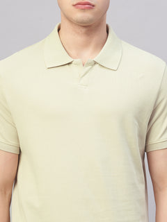 Men's 100% Cotton Pale Polo T Shirt Grey