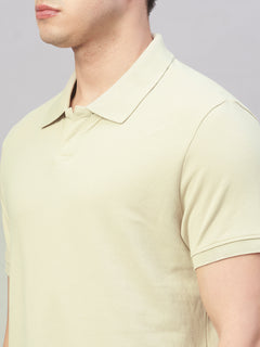 Men's 100% Cotton Pale Polo T Shirt Grey