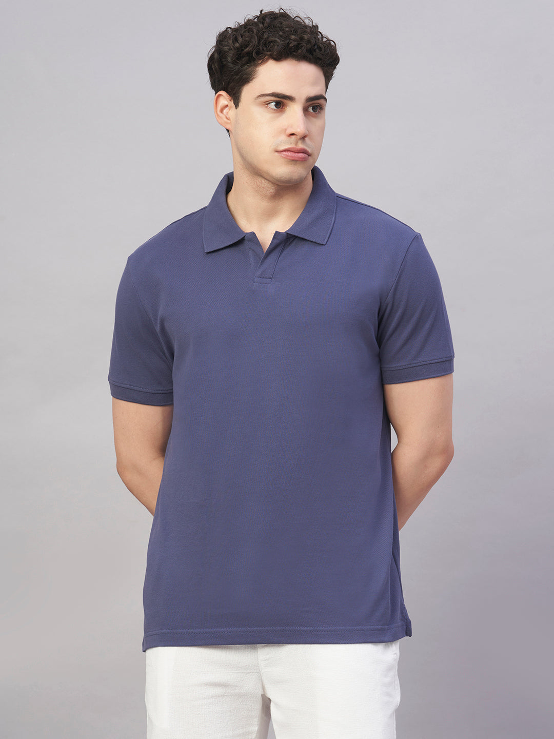 Men's Marine 100% Cotton Regular Fit Tshirt