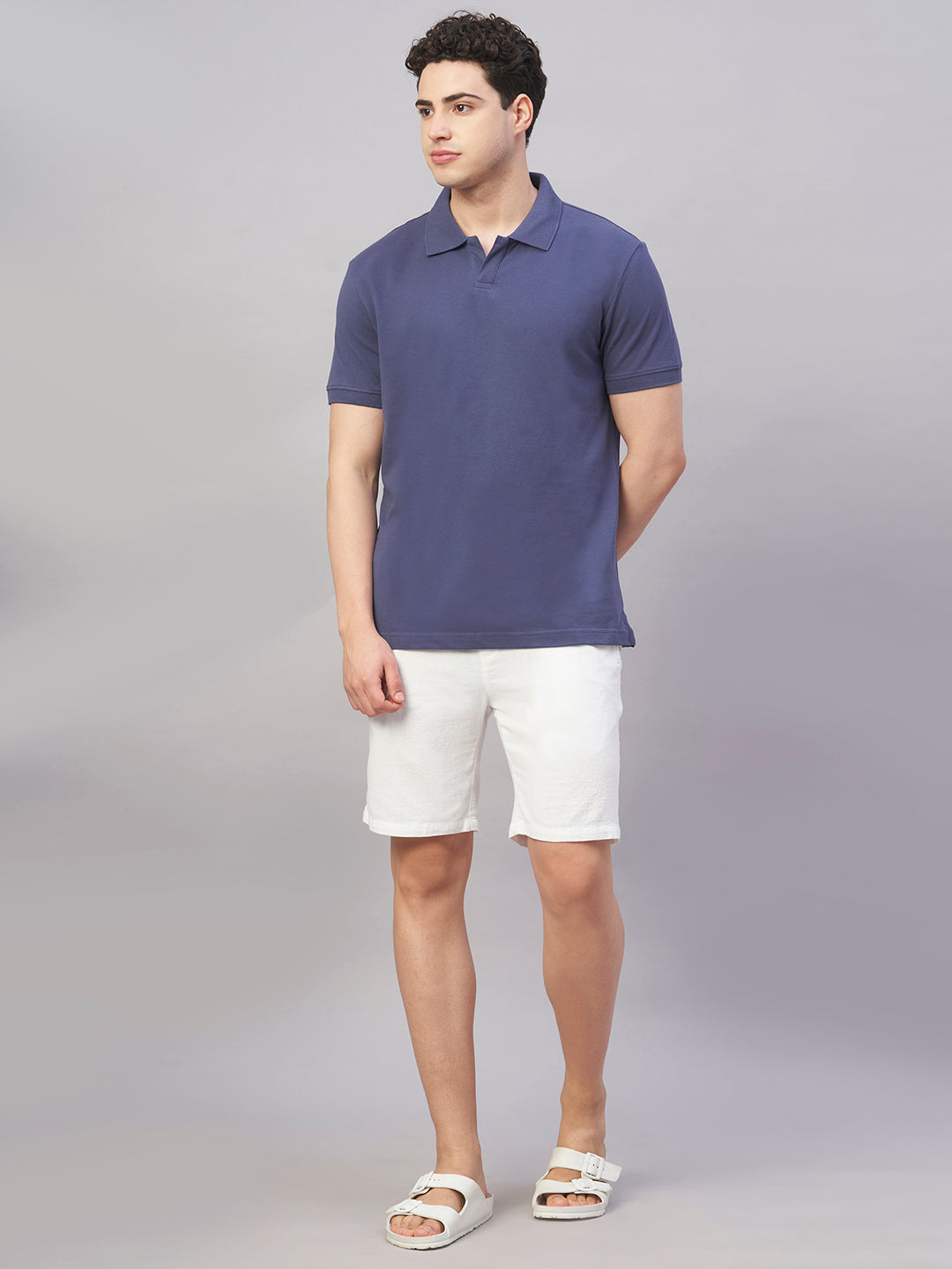Men's Marine 100% Cotton Regular Fit Tshirt